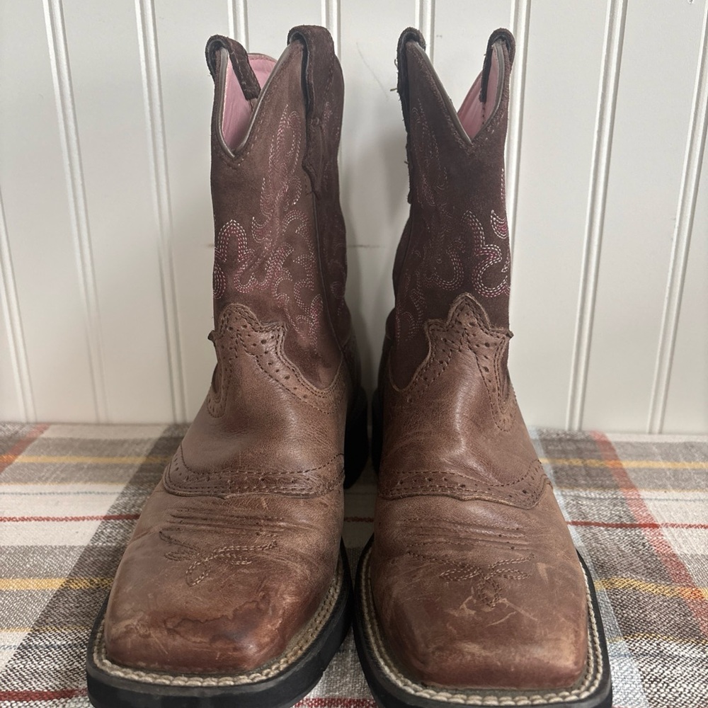 Ariat Brown Leather Heeled Boots